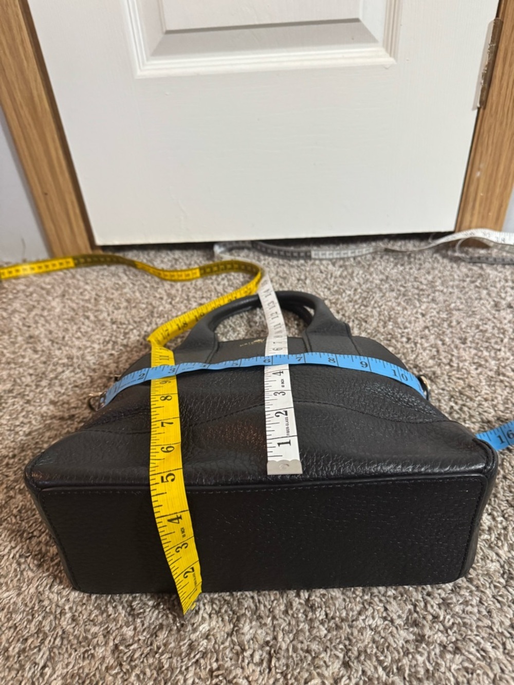 Kate Spade Black Southport Jenny Leather Satchel with Crossbody Detachable Strap - Picture 12 of 16
